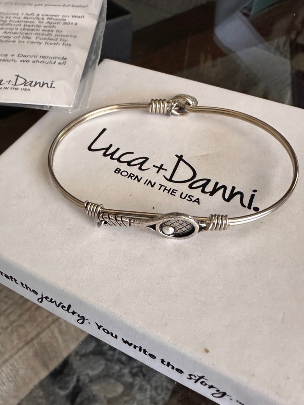 Luca + Danni Silver Tennis Themed Bracelet NEW